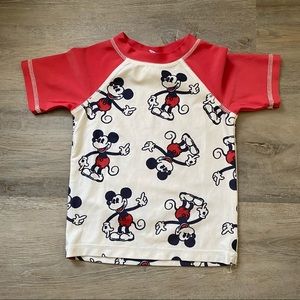 Disney x Junk Food Clothing | Mickey Mouse Print Rashguard 2T